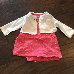 Carter’s dress with cardigan